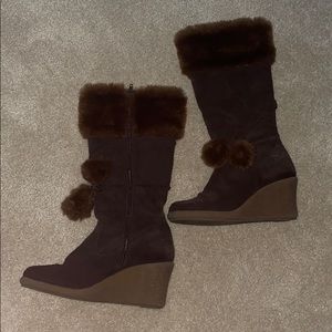 Comfy wedge winter boots